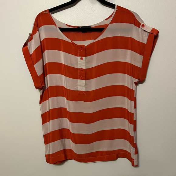 twenty one Tops - Twenty One Silk Blouse Beach Nautical Coastal Grandma